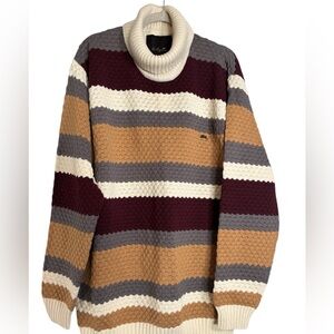 A.Tiziano Striped Turtleneck Sweater for Men